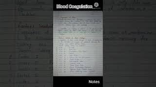 Blood Coagulation  Coagulation of blood class 11 l blood clotting factors l blood science notes [upl. by Ellenahs]