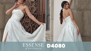 Glamorous Vintage ALine Wedding Dress  Essense of Australia D4080 [upl. by Sivert]