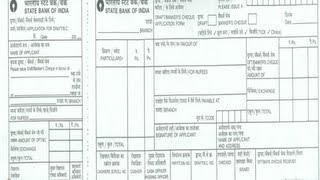 INHow to fill Demand Draft form of SBI [upl. by Nainatrad]