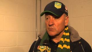 Tim Sheens happy with Australias win over Fiji in World Cup [upl. by Elaen]