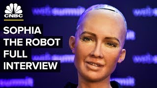 Interview With The Lifelike Hot Robot Named Sophia Full  CNBC [upl. by Anitnuahs]