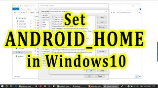 How to set ANDROIDHOME and environment variable for Android SDK in Windows 10 [upl. by Annadroj434]