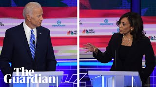 Kamala Harris attacks Joe Bidens record on race in Democratic debate [upl. by Niasuh]