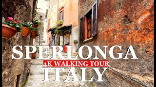 Castello Caetani and Sperlonga Lazio Italy【Walking Tour】 History in Subtitles  4K [upl. by Kho]