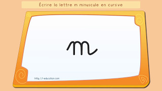 Écrire lalphabet Apprendre à écrire la lettre m en minuscule en cursive [upl. by Solorac734]