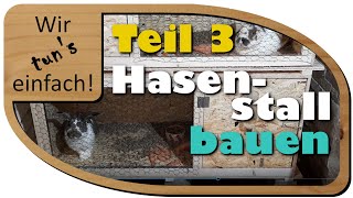 3 Hasenstall selber bauen Kaninchen Meerschwein Kleintierstall Teil 3  Wir tuns einfach [upl. by Gaivn]