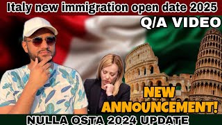 🇮🇹Italy Work Visa update 2024🔥🇮🇹Italy nulla osta 2024 updateItaly immigration updateUrduampHindi [upl. by Atirys123]