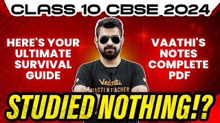 😰Studied Nothing Heres Your Ultimate Survival Guide Vaathis Notes PDF Class 10  CBSE 2024 [upl. by Tiras]