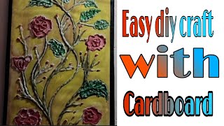 Easy diy craft 3D lookwith waste cardboardwall decor craft [upl. by Arata748]