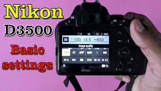 Nikon d3500 basic settings  d3500 all settings  camera settings [upl. by Llevra]