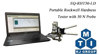 Portable Rockwell Hardness Tester with 50 N Probe for 19  70 HRC test  EQRHT50LD [upl. by Iur984]