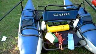 inflatable fishing pontoon boat cimarron classic [upl. by Einned]