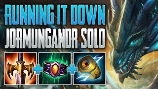 RUNNING IT DOWN WITH HASTENED JORM Jormungandr Solo Gameplay SMITE Conquest [upl. by Kcor]