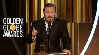 Ricky Gervais Opening Monologue Golden Globes 2020 [upl. by Atiral]