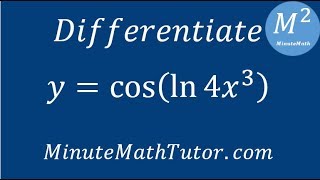 Differentiate ycosln4x3 [upl. by Rednasyl815]