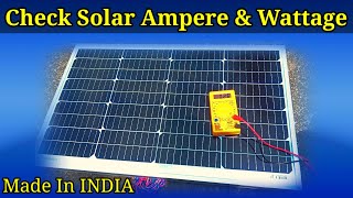 How to check solar panel ampere how to test solar panel wattage Loom solar [upl. by Button270]