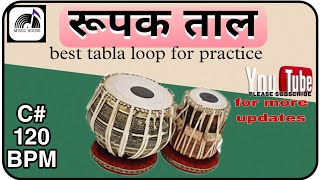 The Best Simple Rupak Taal for Tabla  C 120 bpm [upl. by Mohsen891]