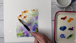 Easy Meadow Watercolour To Try [upl. by Layod]