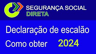 Escalão de abono  Como obter a declaração de escalão de abono 2024  Segurança Social [upl. by Woolley]