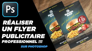 Créer un flyer publicitaire professionnel sur Photoshop photoshop tutoriel [upl. by Ayimat690]