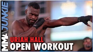 Uriah Halls Open Workout Ahead Of First Pro Boxing Fight  Paul vs Silva [upl. by Latsyrk]