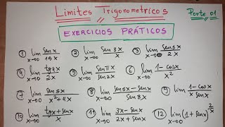 LIMITES TRIGONOMÉTRICOS Parte 01 [upl. by Yanaton]