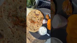 Aaj work from home wala lunch pe banaya Muli ka Parantha shorts youtubeshorts [upl. by Aleina]