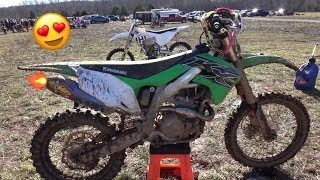 HIS NEW 450 DIRT BIKE IS TOO FAST  HOTDOG BUDDY RACE [upl. by Tiebout]