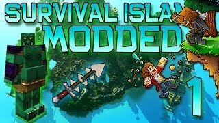 Minecraft Modded Survival Island Lets Play wMitch Ep 1  NEW MOBS amp WEAPONS [upl. by Houser]