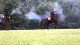 Missouri Civil War Reenactments  The Cavalry  Reenactment of the Battle of Pilot Knob 2010 [upl. by Oidgime413]