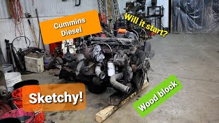 Trying to start a Cummins diesel on the shop floor Bad Idea [upl. by Wendy]