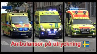 🚑 Ambulanser på utryckning  Swedish ambulances responding [upl. by Hanid]