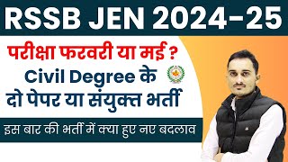 RSMSSB JEN भर्ती से जुडी बड़ी अपडेट 🔥  28 से आवेदन शुरू  RSSB JEN New Vacancy 2024  JEn Exam Date [upl. by Griffiths]