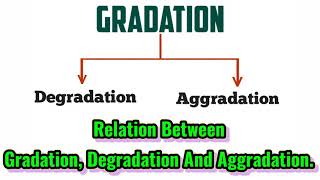 Gradation Degradation and Aggradation Types Of GradationDifference Between Gradation [upl. by Eilsel]