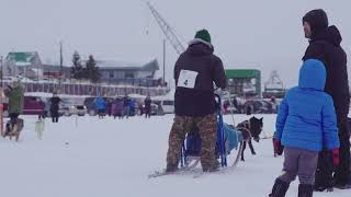 2023 Akiak Dash Sled Dog Race Mass Start on Kuskokwim River  Bethel Alaska [upl. by Fauman830]