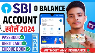 SBI Zero Balance Savings Account Opening Online  SBI Savings Account Open 2024 State Bank Of India [upl. by Siroval]