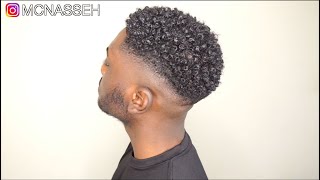 MENS NATURAL CURLY HAIR ROUTINE  KINKY TO CURLY [upl. by Loralee763]