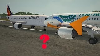 FSX Near HeadtoHead Collision SIMULATOR ONLY Davao Landing A320 [upl. by Norm834]