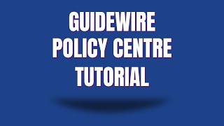 Guidewire Policy Center Training  Guidewire Policy Center Tutorial  Guidewire Policy Center video [upl. by Rosamond]