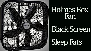 BEST FAN NOISE Holmes box fan BLACK SCREEN SLEEP FAST [upl. by Norramic]