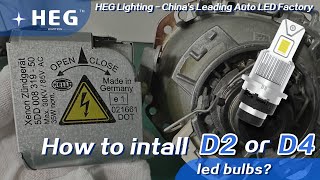 Installation of D2 D4 led bulbCan I replace D2S with LED [upl. by Bremen]