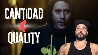 quotCantidad amp Qualityquot  Rapper School Ft Canserbero  Videoclip OFICIAL REACCION TALENTO A LA LUZ [upl. by Acessej]