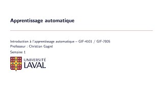 11 Apprentissage automatique [upl. by Brok]