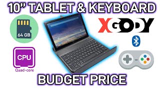 Budget 10quot Tablet with Keyboard  XGODY Tab10 [upl. by Aisercal510]