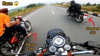 Bullet Standard 350 vs Classic 350 Vs Electra 350 Race 😱 🏁 Top Speed Race 😍 [upl. by Ahtibat]