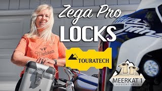 Touratech ZegaPro 2 Pannier locks install 4k Part  0105033000 and 0105008740 [upl. by Lucius665]