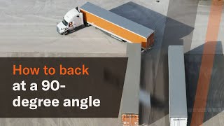 How to back a tractortrailer 90 degrees [upl. by Alrick]