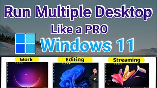 How to Run Multiple Desktop on Windows 11 Like a PRO [upl. by Yddub27]