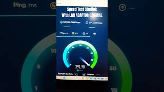 Speedtest Starlink With LAN Adaptor Original starlink LAN spacex [upl. by Llenor504]