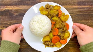 Карри🍛 Ужин за 20 минут AROYD Yellow curry paste Самый быстрый рецепт РИСТУШЕНКА [upl. by Blus]